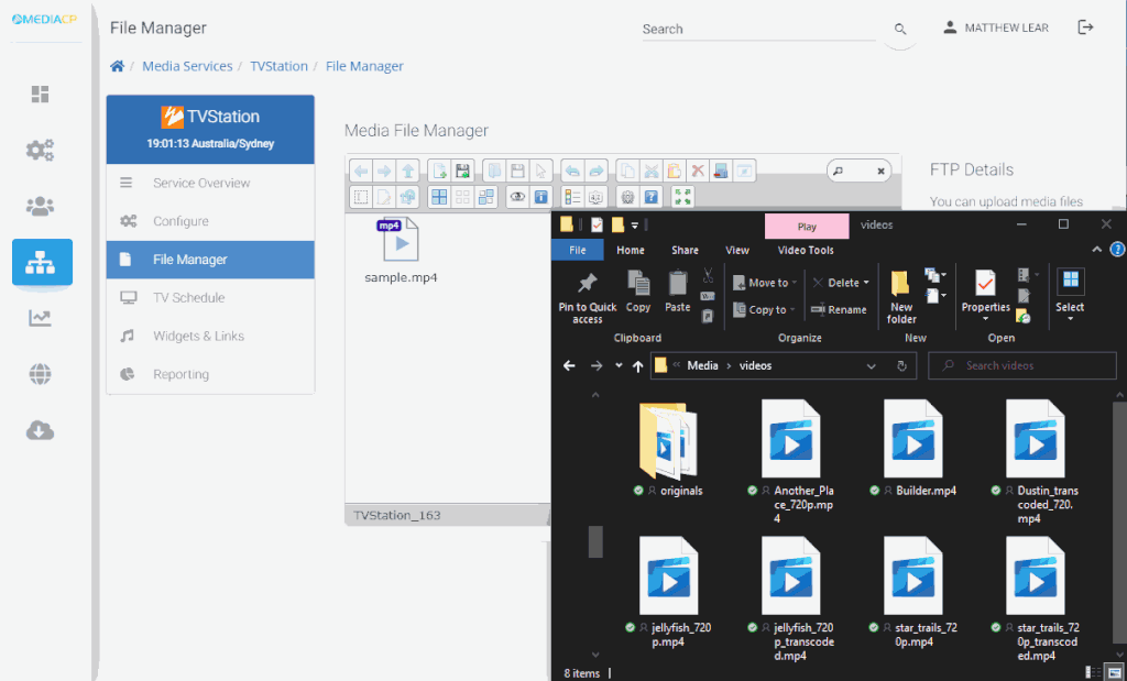 rtmp server file manager ondemand